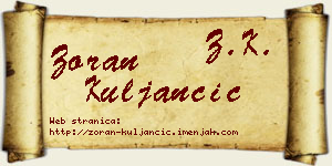 Zoran Kuljančić vizit kartica